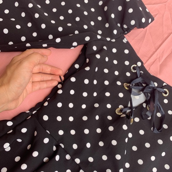 Polka-dot blouse with peplum - Picture 5 of 7